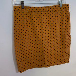 Vintage Gold / Black Polka Dot Gap Skirt